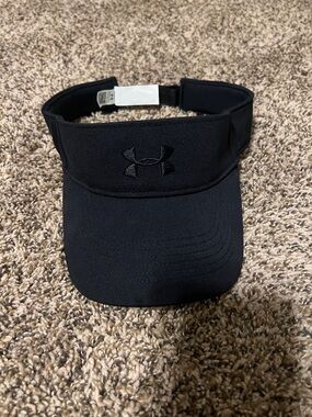 Under Armour Black Athletic Sun Visor with Embroidered Logo